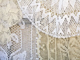 Traditional lace curtain, Dubrovnik, Dalmatia, Croatia Photographic Print by John & Lisa Merrill