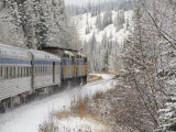 Via Rail Snow Train Between Edmonton & Jasper, Alberta, Canada Photographic Print by Cindy Miller Hopkins