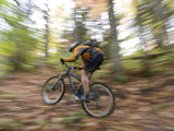 Mountain biking on the Brockway Mountain Trail, Copper Harbor, Michigan, USA Photographic Print by Chuck Haney