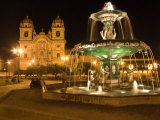 Night Shot of Plaza De Armas, Cusco, Peru Photographic Print by Diane Johnson