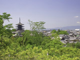 Pagoda in City, Kyoto, Japan Photographic Print by Shin Terada