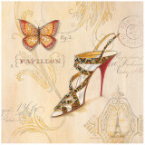 Leopard Sling Stiletto Posters by Angela Staehling
