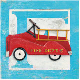 F is for Fire Truck Print by Arnie Fisk