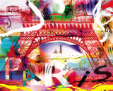 Paris s'eveille Kunstdruck von Kaly 