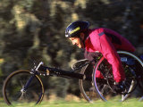 Man Training on His Wheelchair Bike Photographic Print by Kate Thompson