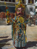 Ornately Dressed Dancer Is Impersonating Namse, the God of Wealth Photographic Print by Dr. Joseph F. Rock