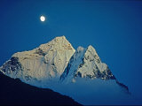 Moonrise over 6828-Meter Ama Dablam Photographic Print by Gordon Wiltsie