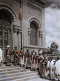 Group of Warriors Guard the Mausoleum of King Menelik Ii Photographie par W. Robert Moore
