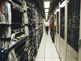 Computer Server Room in an Office That Handles Large Transactions Photographic Print by Eightfish 