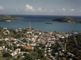 Elevated View of One of West Indies' Harbors Photographic Print by Edwin L. Wisherd