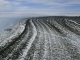 Rock from a Distant Mountain Is Carried Atop a Vast, Bare-Ice Glacier Photographie par Gordon Wiltsie
