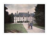 Farmer and His Daughter Leave Goustimesnil Castle after Paying Rent Photographie par Gervais Courtellemont