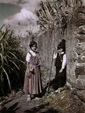 Two Young Kids Play Amid the Sugar Cane Photographic Print by Wilhelm Tobien