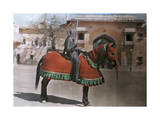 Warrior Is Ready for a Tournament in Jaipur Photographic Print by Franklin Price Knott