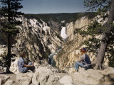 Vistors Sit on an Overlook to See All the Scenic Views Photographic Print by Edwin L. Wisherd