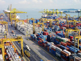 Overview of the Containers at the Port of Singapore Authority Lámina fotográfica por Eightfish