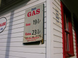 Signs on a Historic Gas Station Offer Gas for 19 Cents a Gallon Photographic Print by White & Petteway 