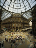 Interior View of a Large Historic Shopping Center in Milan Photographie par Paul Chesley