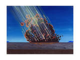 Painting Depicts a Meteor Crashing to Earth Fotografisk trykk av Charles Bittinger Painting Depicts a Meteor Crashing to Earth Fotografisk trykk av Charles Bittinger