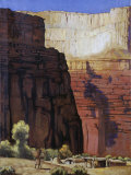 This Painting Shows a Havasupai Village Photographic Print by W. Langdon Kihn