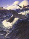 Native American Nootka Hunters Harpoon a Whale Photographic Print by W. Langdon Kihn