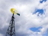 Blades of a Windmill are Painted Yellow to Mimic a Flower Photographic Print by White & Petteway 