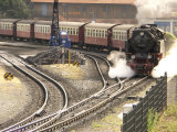Steam Train Departs the Depot and Shops Area in Wernigerode, Germany Photographic Print by Kent Kobersteen
