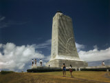 Tourists Visit Monument to Wilbur and Orville Wright Photographic Print by Jack Fletcher