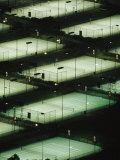 Rod Laver Arena Tennis Complex and Courts Illuminated at Night Photographie par Jason Edwards