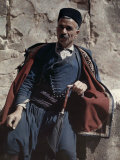 Man Poses in the National Costume of Crete Photographic Print by Maynard Owen Williams