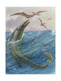 Mosasaurus Species Lived in Kansas, United States Photographic Print by Charles Knight