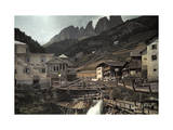 View of the Dolomites Mountains from Campitello Photographic Print by Hans Hildenbrand