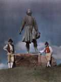 Two Dalarna Men Stand by Anders Zorn's Statue of Gustavus Vasa Photographic Print by Gustav Heurlin