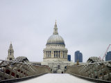 Millennium Bridge with the Saint Paul's Cathedral in Background Photographic Print by Eightfish 