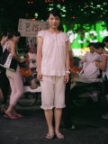 Portrait of a Young Teen Age Chinese Girl in Her Pajamas at Night Photographic Print by Eightfish Portrait of a Young Teen Age Chinese Girl in Her Pajamas at Night Photographic Print by Eightfish