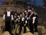 Men of a Yodeling Club Wearing Traditional Clothing Pose and Yodel Photographic Print by Joseph Baylor Roberts