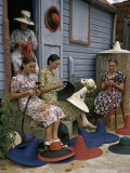 Hat Makers' Work Is Marketed Through a Co-Operative Shop Photographic Print by Edwin L. Wisherd
