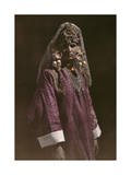 Young Kashmiri Girl Poses in Her Traditional Attire Photographic Print by Franklin Price Knott