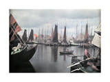 View of the Volendam Harbor on the Zuider Zee Photographic Print by Franklin Price Knott