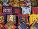 Kathmandu, Nepal, Asia- Cushions Being Sold in Market Stall Photographic Print by Keenpress 
