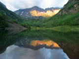 Morning Light on Maroon Bells, Reflected in Maroon Lake, Colorado Photographic Print by Charles Kogod Morning Light on Maroon Bells, Reflected in Maroon Lake, Colorado Photographic Print by Charles Kogod
