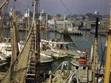 Commercial Fishing Boats of All Sizes Crowd the Town's Busy Harbor Photographic Print by B. Anthony Stewart