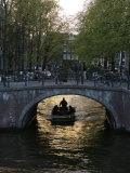 Holland, Amsterdam, Canal and Bridge Traffic Photographic Print by Keenpress 