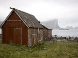 Buildings in the Old Fishing Village of Vaeroya Photographic Print by Michael Melford Buildings in the Old Fishing Village of Vaeroya Photographic Print by Michael Melford