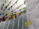 Pokhara, Nepal, Asia- Prayer Flags Wave in the Breeze Photographic Print by Keenpress 