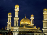 Night View of an Illuminated Mosque in Brunei Photographie par Paul Chesley