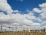 Wind Turbines Generating Energy in the Mojave Desert Fotografie-Druck von James Forte