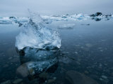 Chunks of Ice Melting in the Water at the Vatnajokull Icefield Photographic Print by Mattias Klum