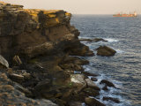 View of Passing Ship from Atop Craggy Cliffs on Australia's Coast Photographic Print by Mattias Klum