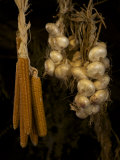 Corn and Onions Hang in a Traditional Home at Old Sturbridge Village Photographic Print by Tim Laman